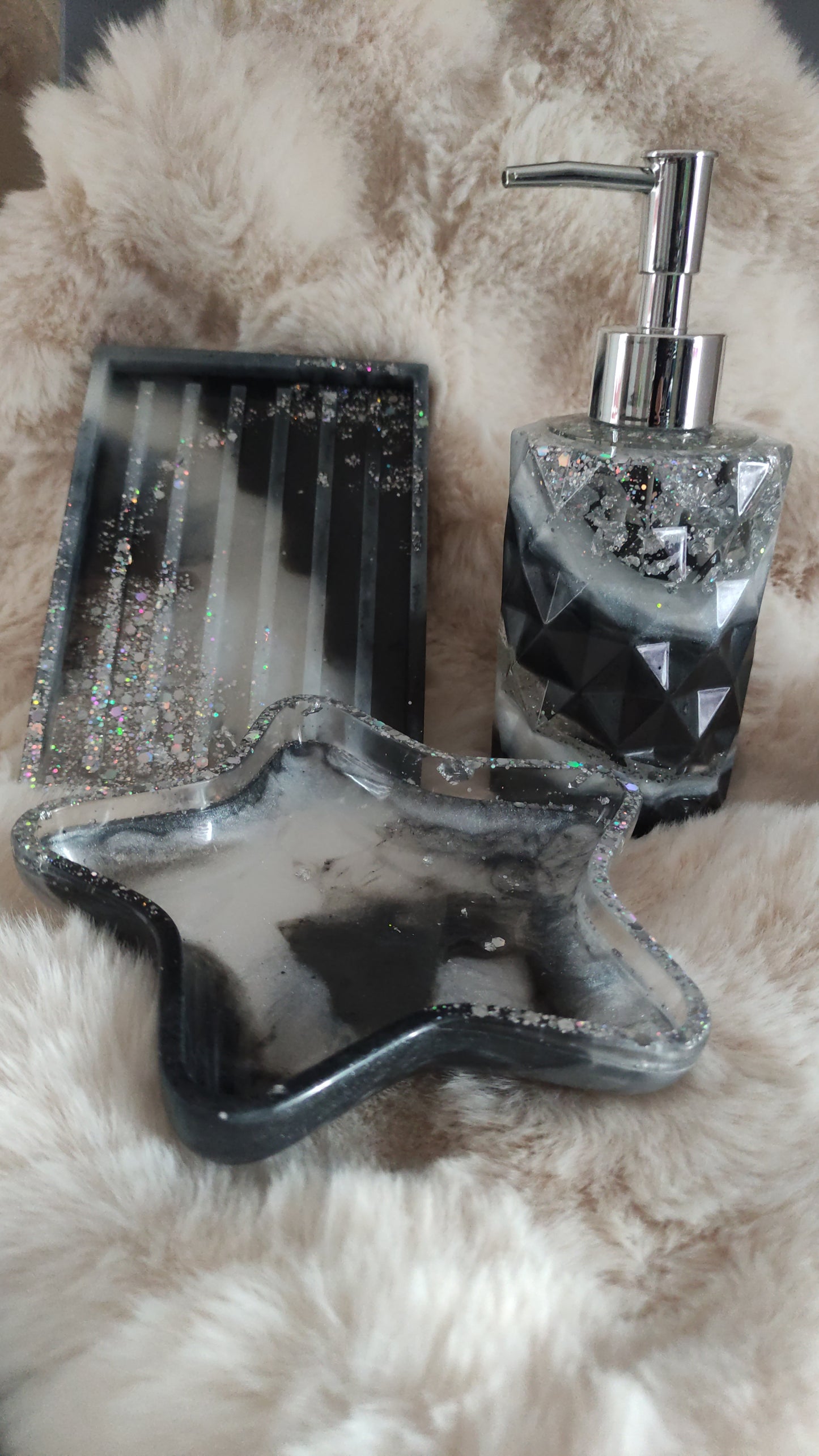 Badezimmer-Set schwarz