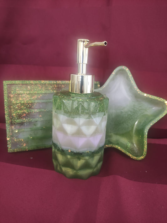 Badezimmer-Set hellgrün